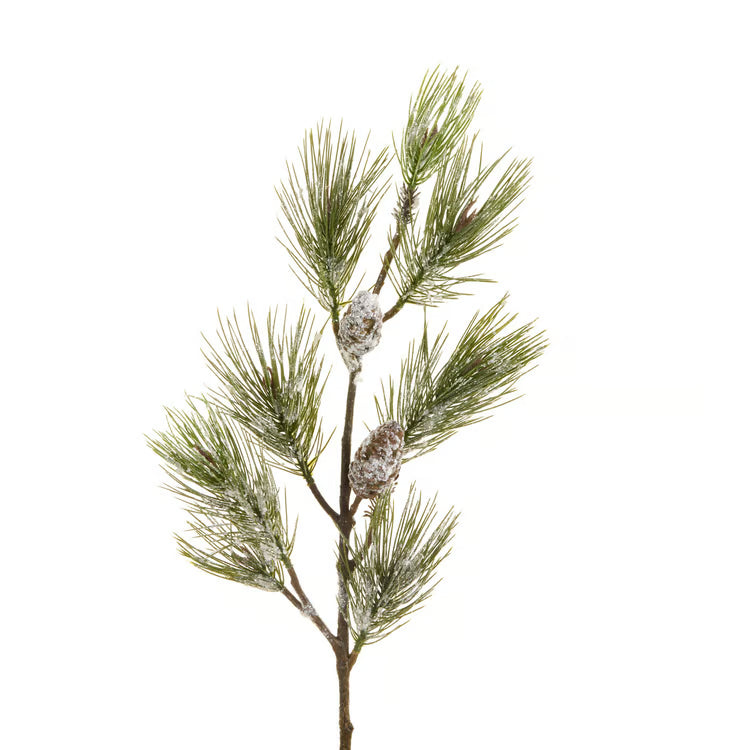 38 Flocked Long Needle Pine Branch