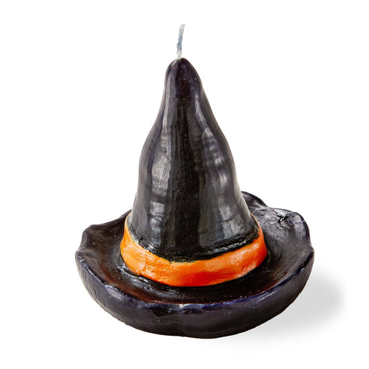 Witch Hat Candle Black Paraffin Wax Halloween