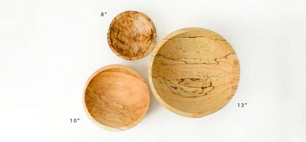 Peterman's 13" SPALTED MAPLE ROUND BOWL - Marcel’s Culinary Experience
