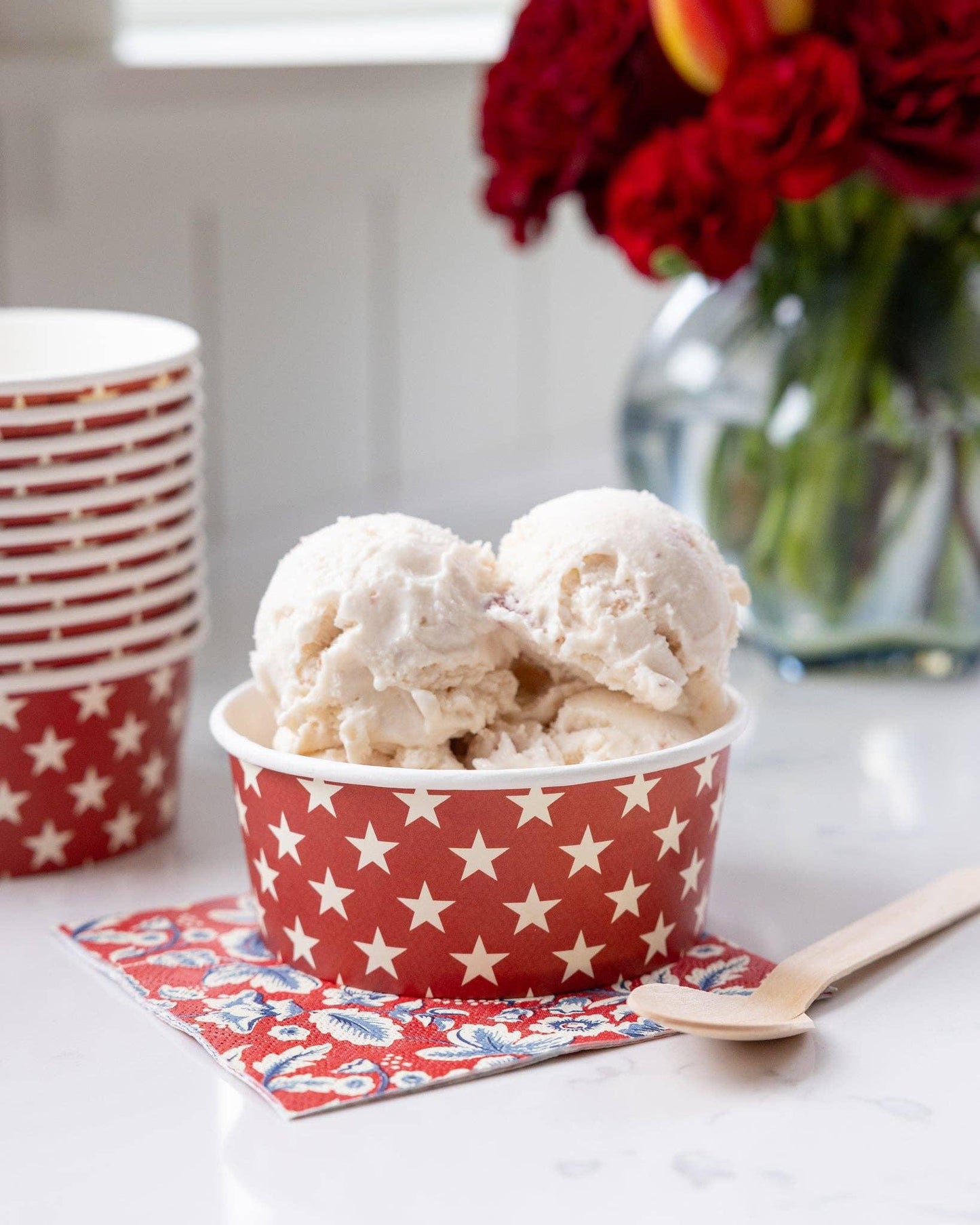 Hamptons Floral Paper Cocktail Napkin - Marcel’s Culinary Experience