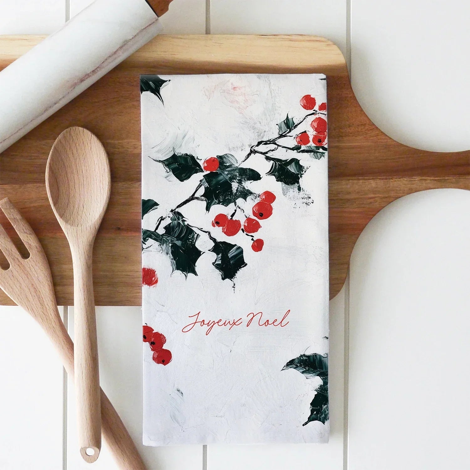 Joyeux Noel Tea Towel - Natural - Marcel’s Culinary Experience