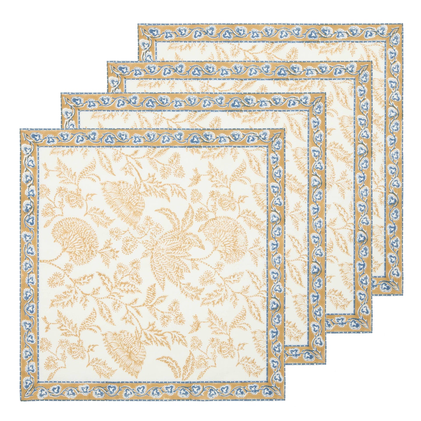Chloe Blue & Brown Napkins - Set of 4 - Marcel’s Culinary Experience