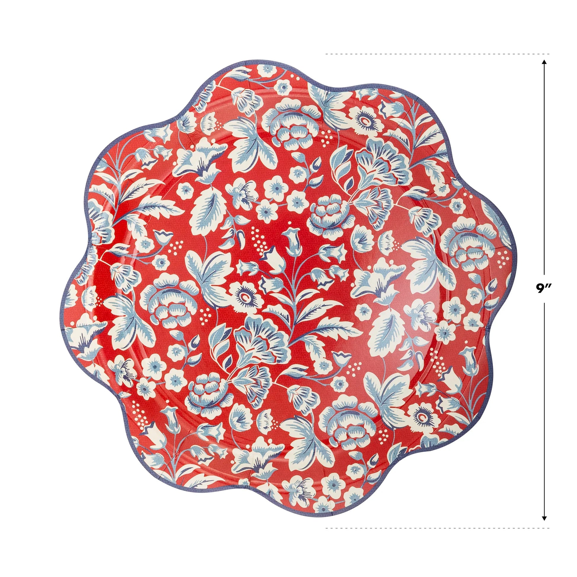 Hamptons Floral Wave Paper Plate - Marcel’s Culinary Experience