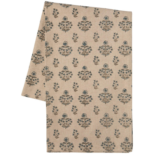 Salvia Block Print Tablecloth 60 x 90 Inches - Marcel’s Culinary Experience