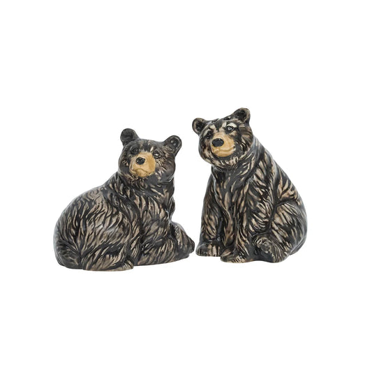 Juliska Clever Creatures Black Bear Salt & Pepper Shakers