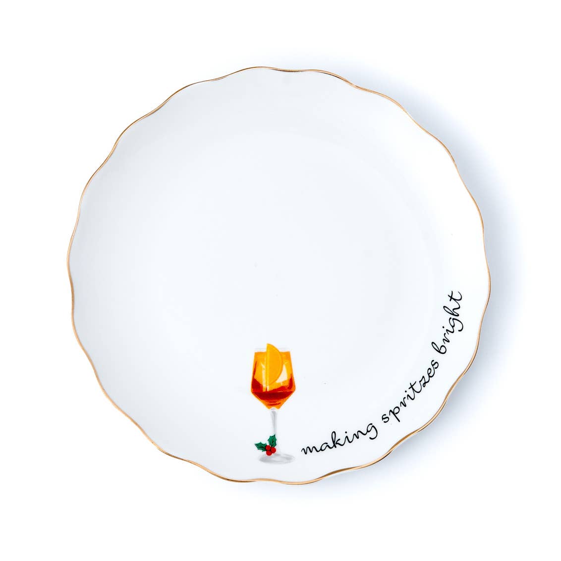 Holiday Cheers Set of 6 Appetizer Plates