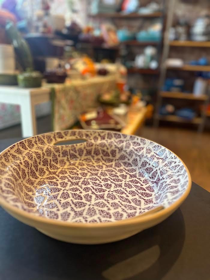 Terrafirma Utility Bowl Pinwheel Bordeaux - Marcel’s Culinary Experience