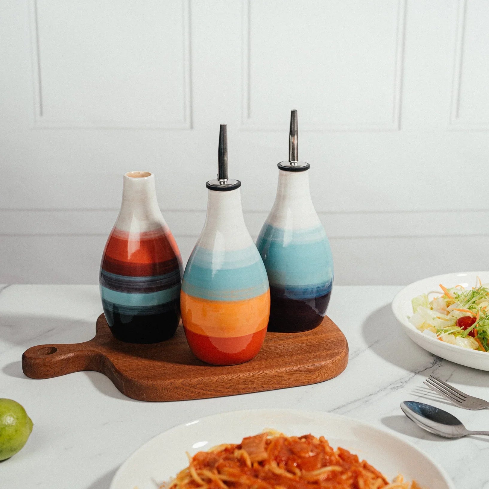 Ceramic Cruet/Olive Oil Dispenser Bottle - Marcel’s Culinary Experience