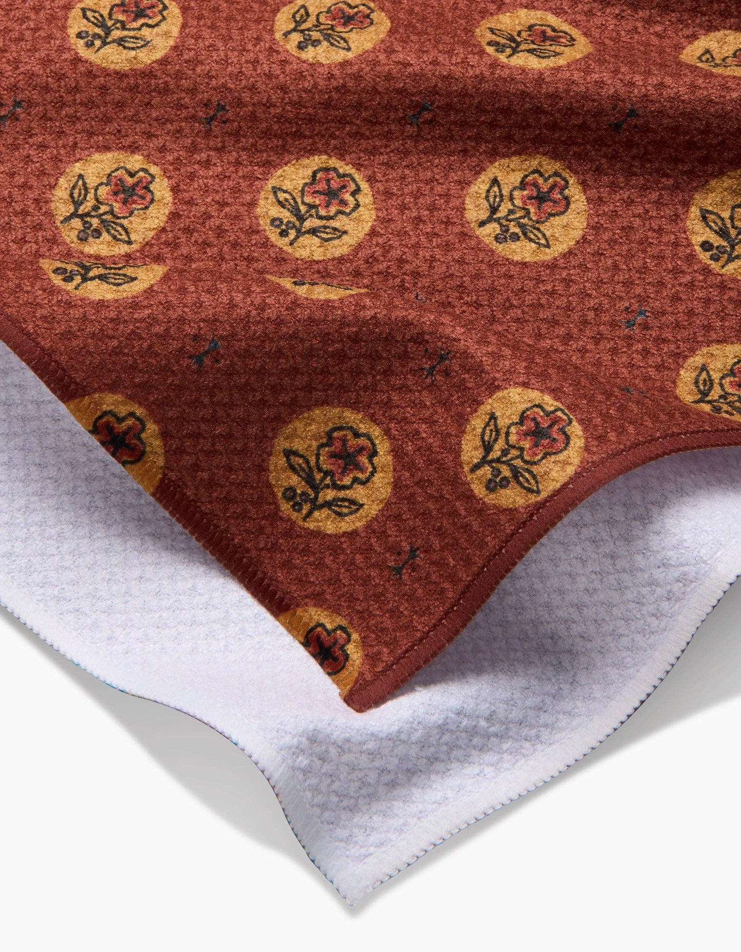 Geometry Artisanal Floral Orange Tea Towel - Marcel’s Culinary Experience