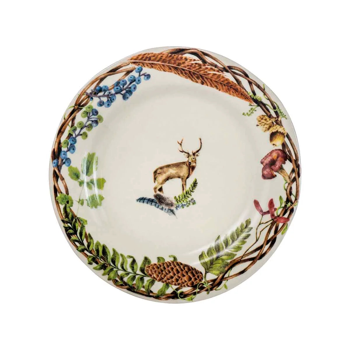 Juliska Forest Walk Animal Dessert/Salad Plates, Set of 4