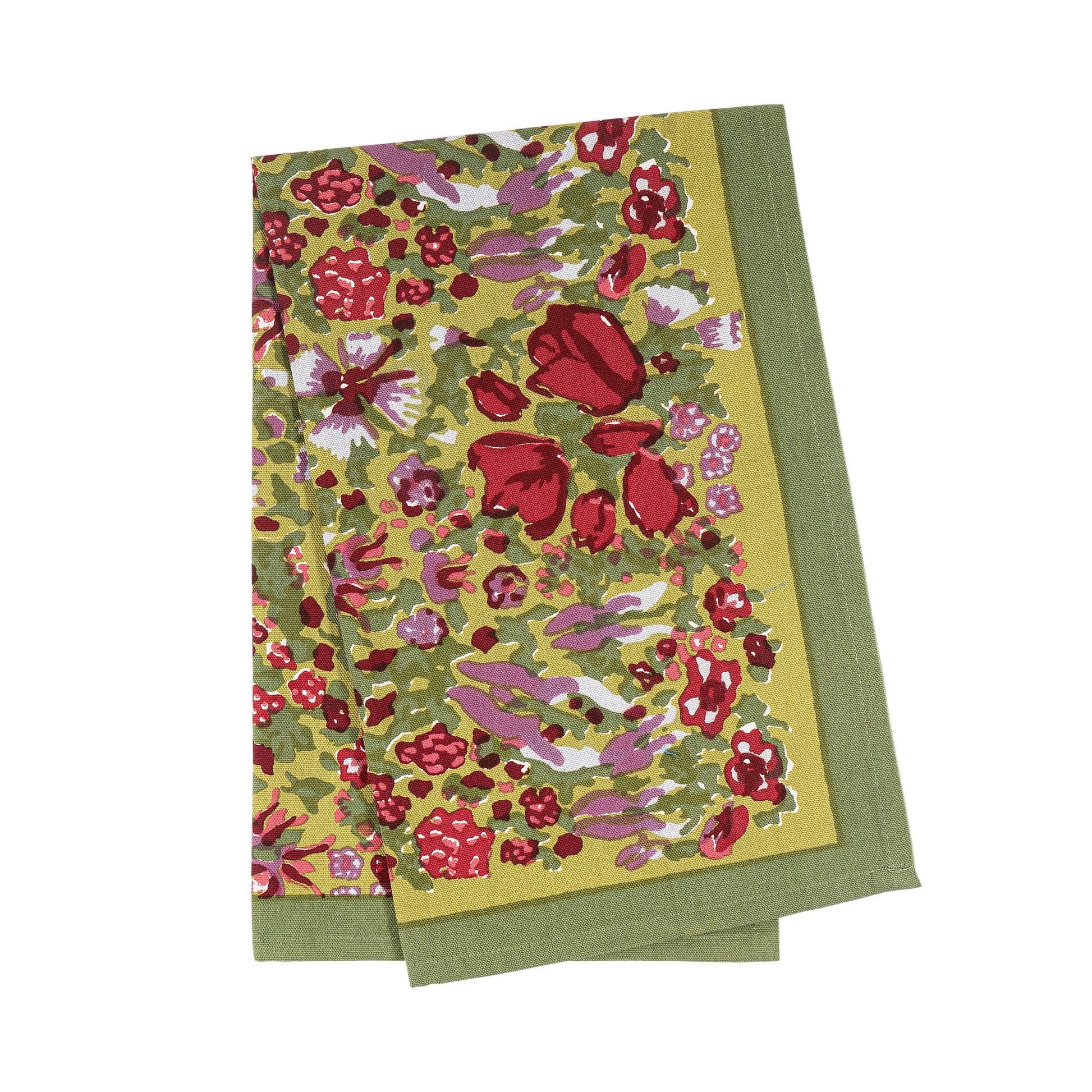 Couleur Nature Jardin Red & Green | Tea Towel - Marcel’s Culinary Experience