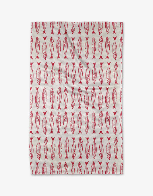 Geometry Sardine Stripes Tea Towel