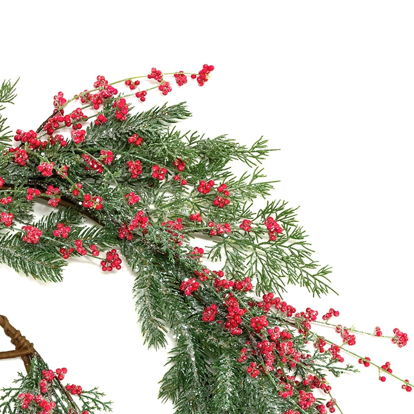 Sparkling Red Berries & Mixed Greens Garland, 5ft - Marcel’s Culinary Experience