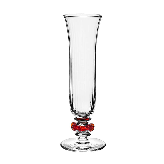 Juliska Nell Ruffle Champagne Flute - Ruby