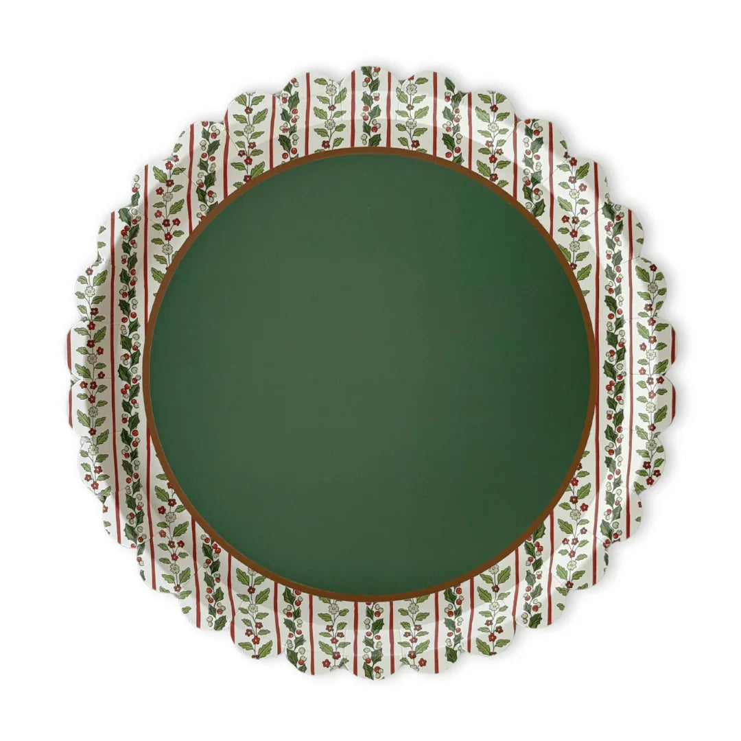 Hearth & Holly Vintage Floral Scalloped Dinner Plate (12pcs) - Marcel’s Culinary Experience