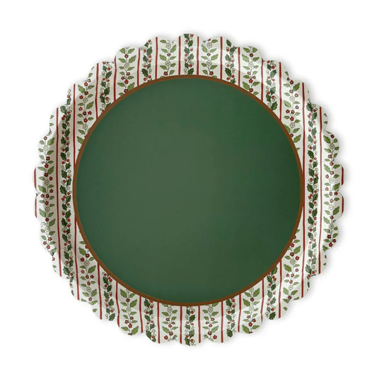Hearth & Holly Vintage Floral Scalloped Dinner Plate (12pcs) - Marcel’s Culinary Experience