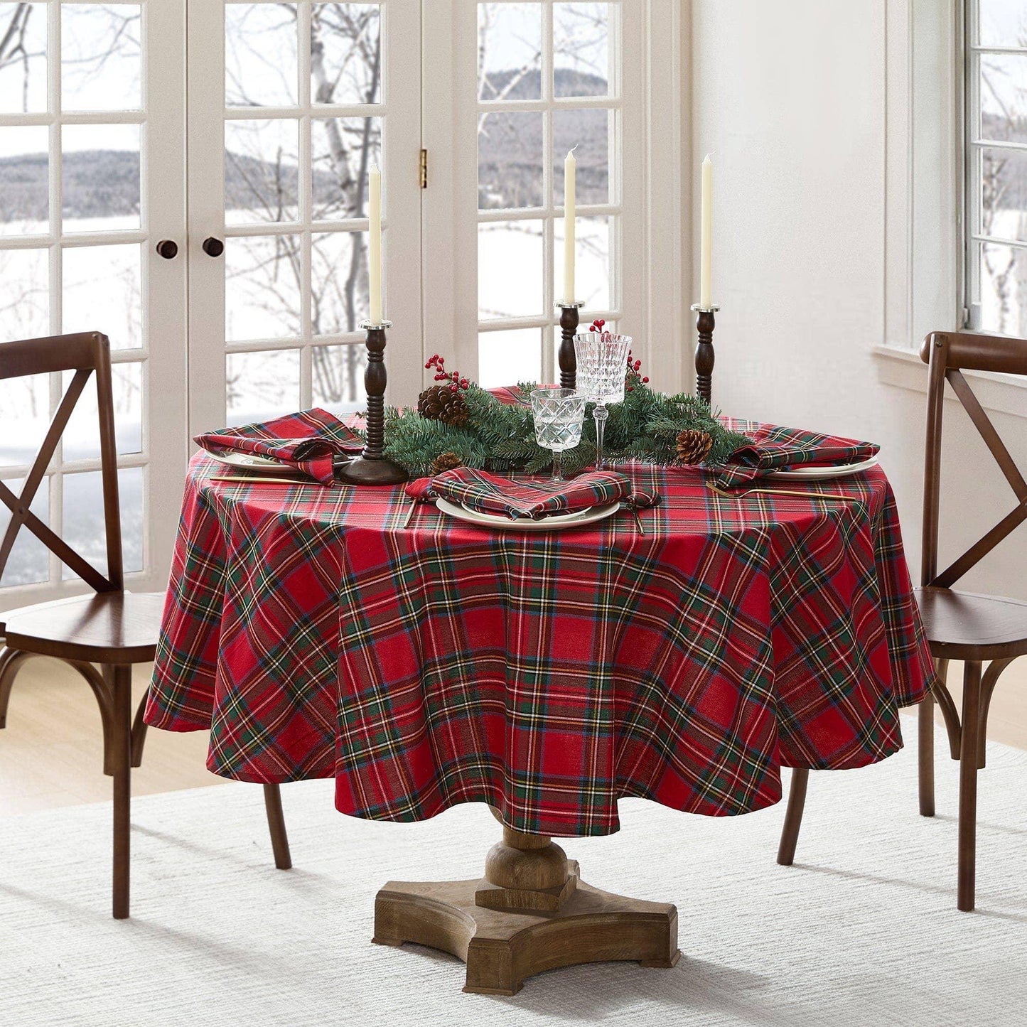 Stowe Tartan Holiday Plaid Cotton Christmas Tablecloth - Marcel’s Culinary Experience