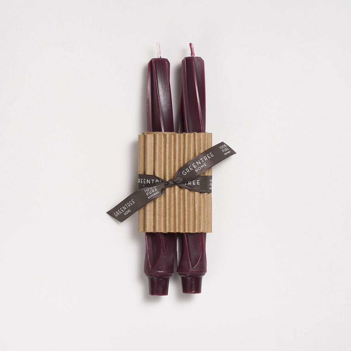 Greentree Home Twist Taper Handmade Beeswax Candles 9"