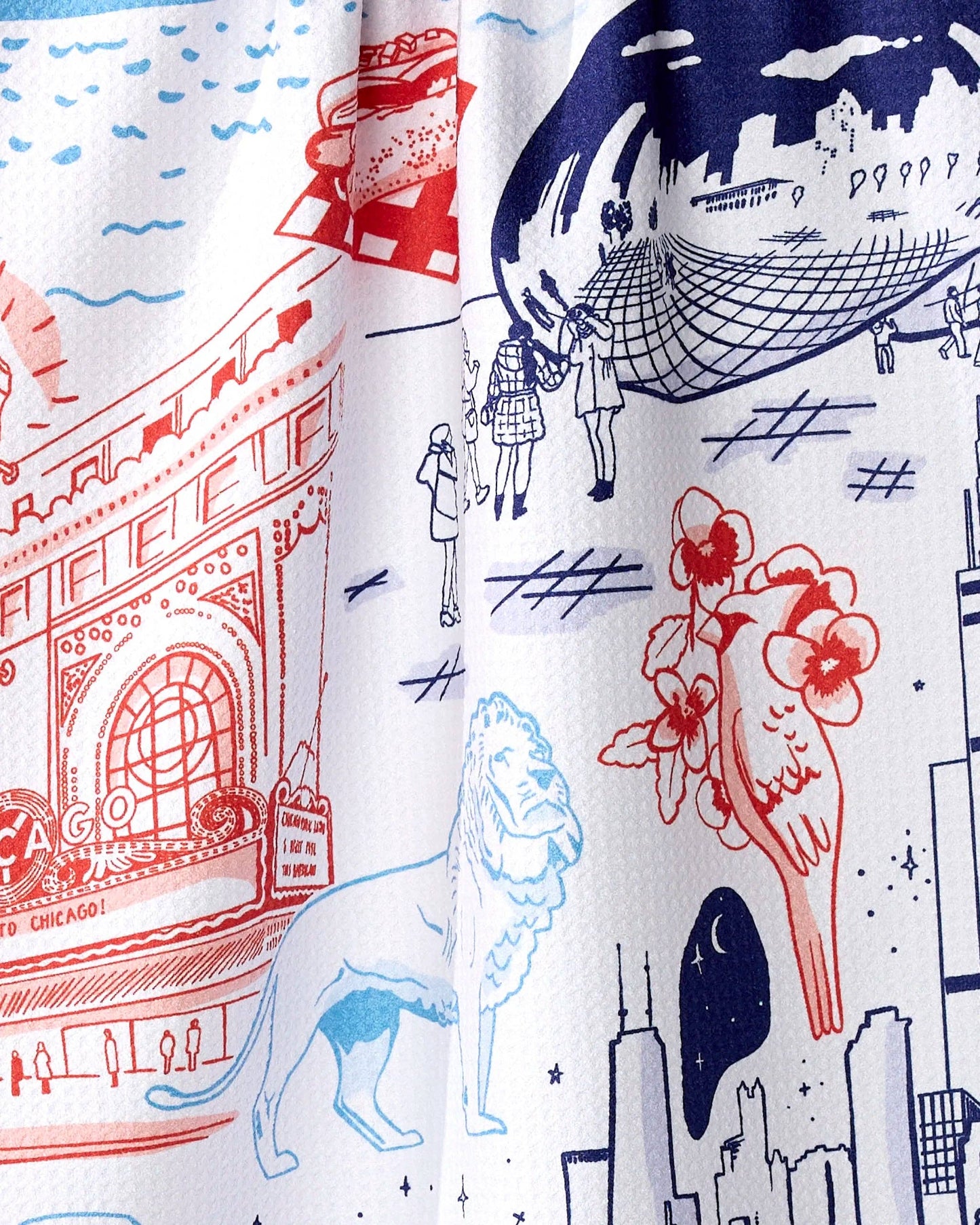 Chicago in Color Tea Towel