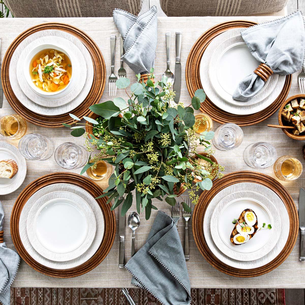 Juliska Blenheim Oak Dessert/Salad Plate - Whitewash