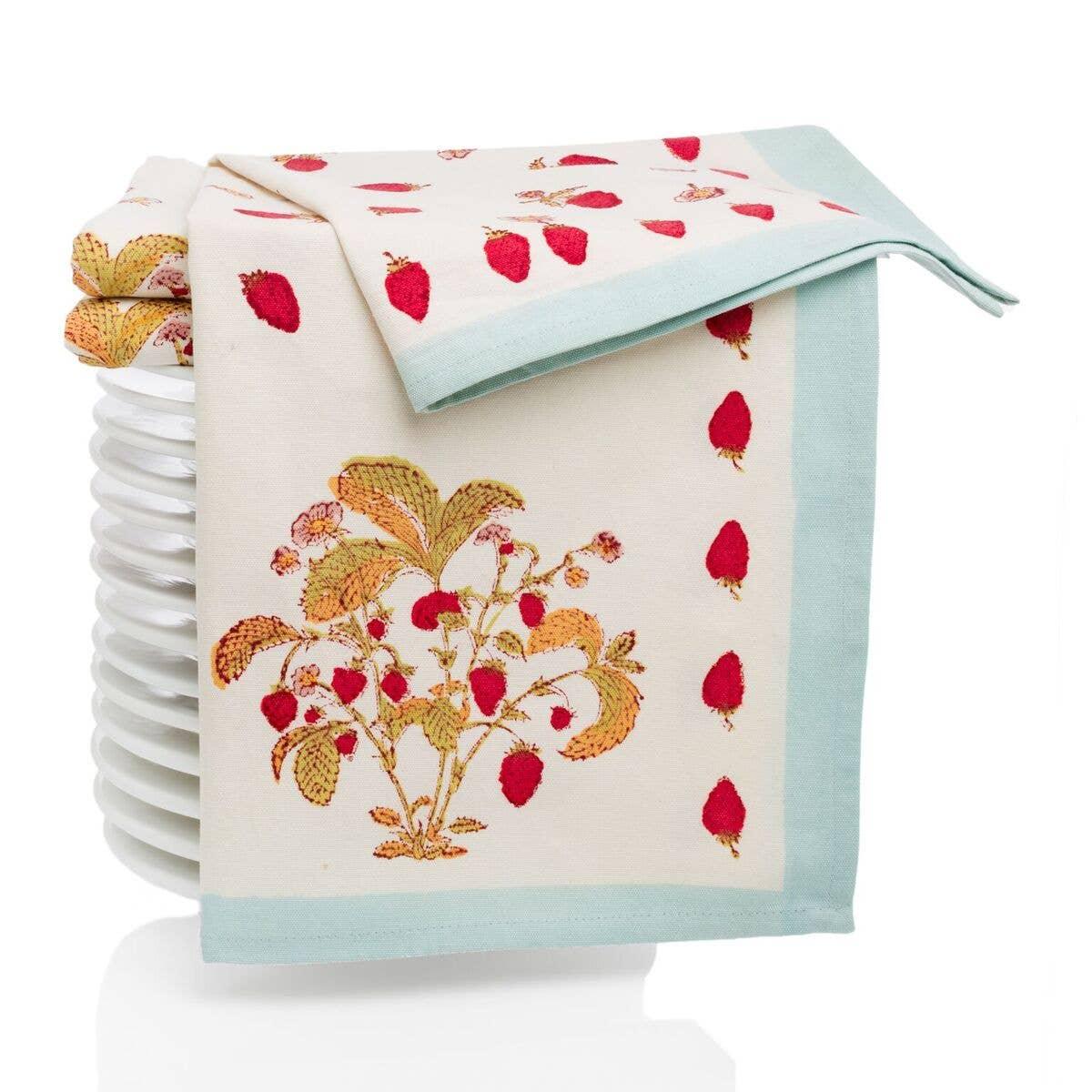 Couleur Nature Wild Strawberry Tea Towel - Thumbnail 2