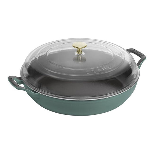 Staub Cast Iron Braiser with Glass Lid - 3.5 Qt