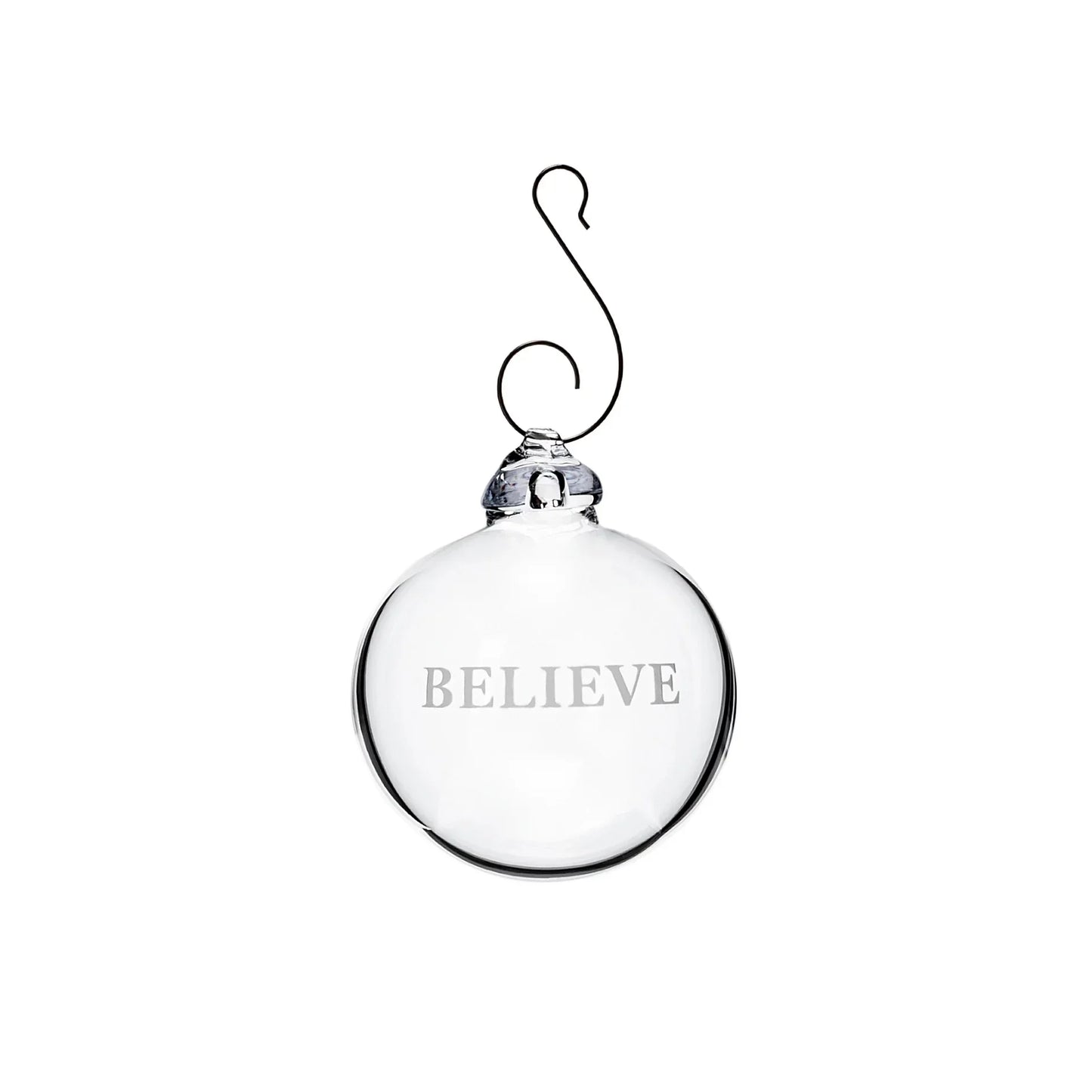 Simon Pearce LoveYourBrain Round Ornament - Believe - Marcel’s Culinary Experience