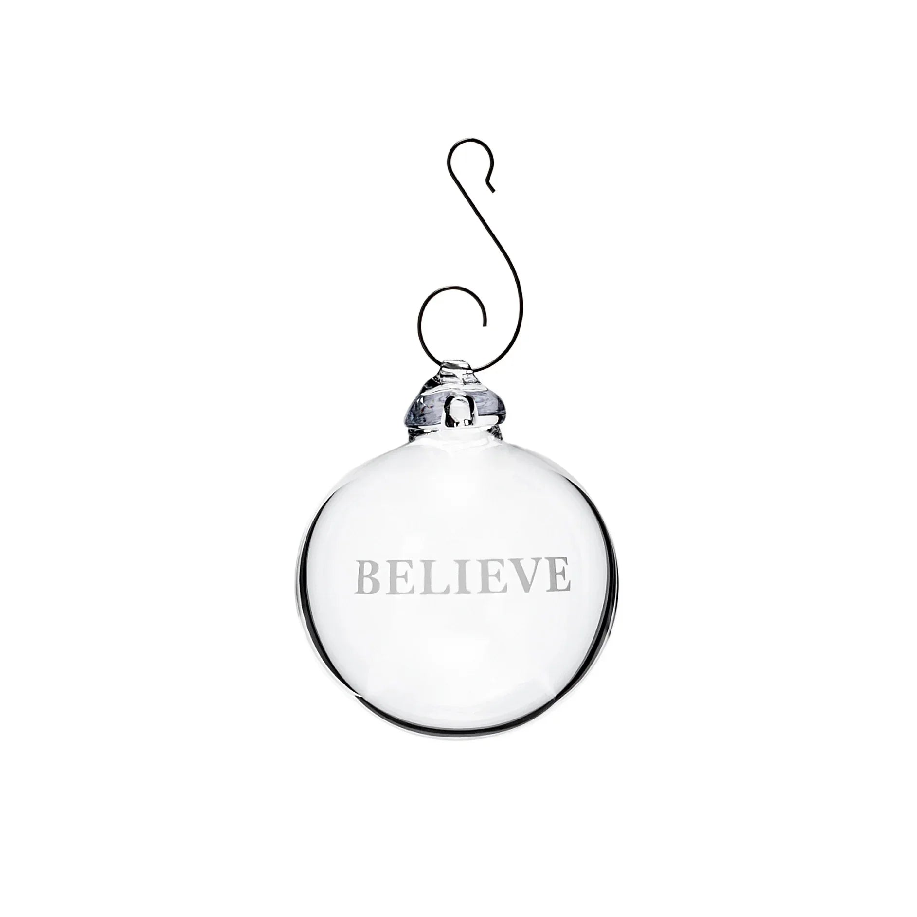 Simon Pearce LoveYourBrain Round Ornament - Believe - Marcel’s Culinary Experience