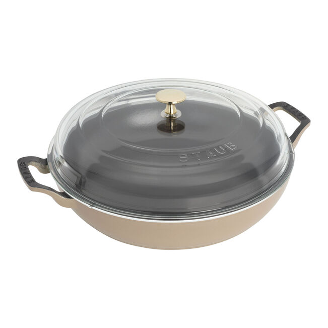 Staub Cast Iron Braiser with Glass Lid - 3.5 Qt