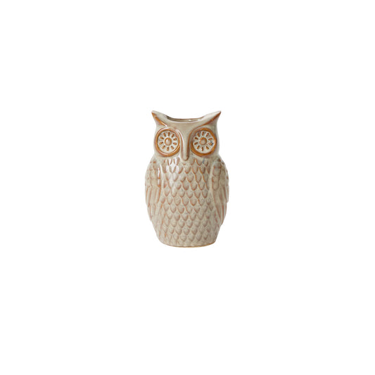 Gray Owl Ceramic Bud Vase | 6.25 Inch
