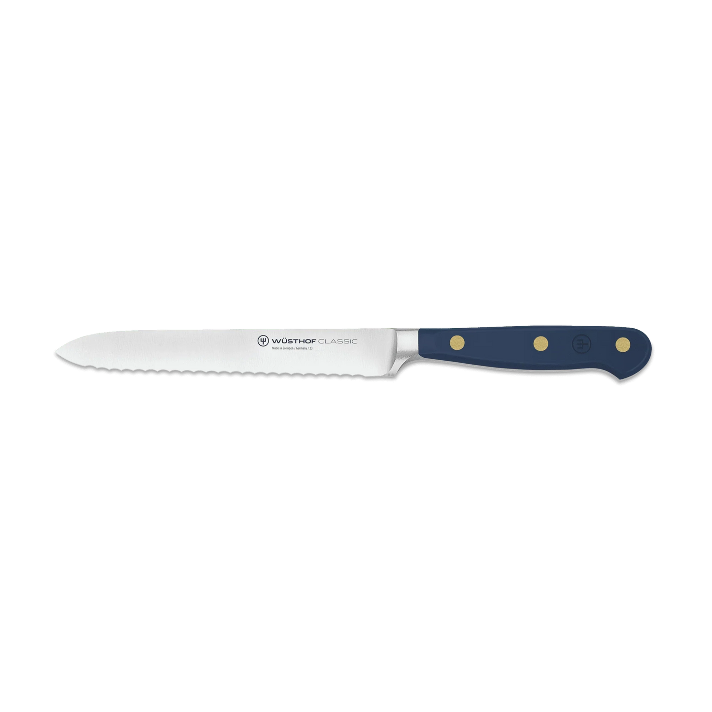Wüsthof Classic Serrated Utility Knife Wild Blueberry 5" - Marcel’s Culinary Experience