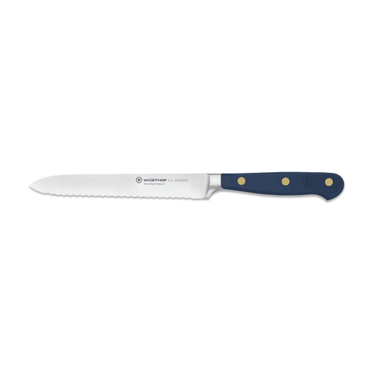 Wüsthof Classic Serrated Utility Knife Wild Blueberry 5" - Marcel’s Culinary Experience