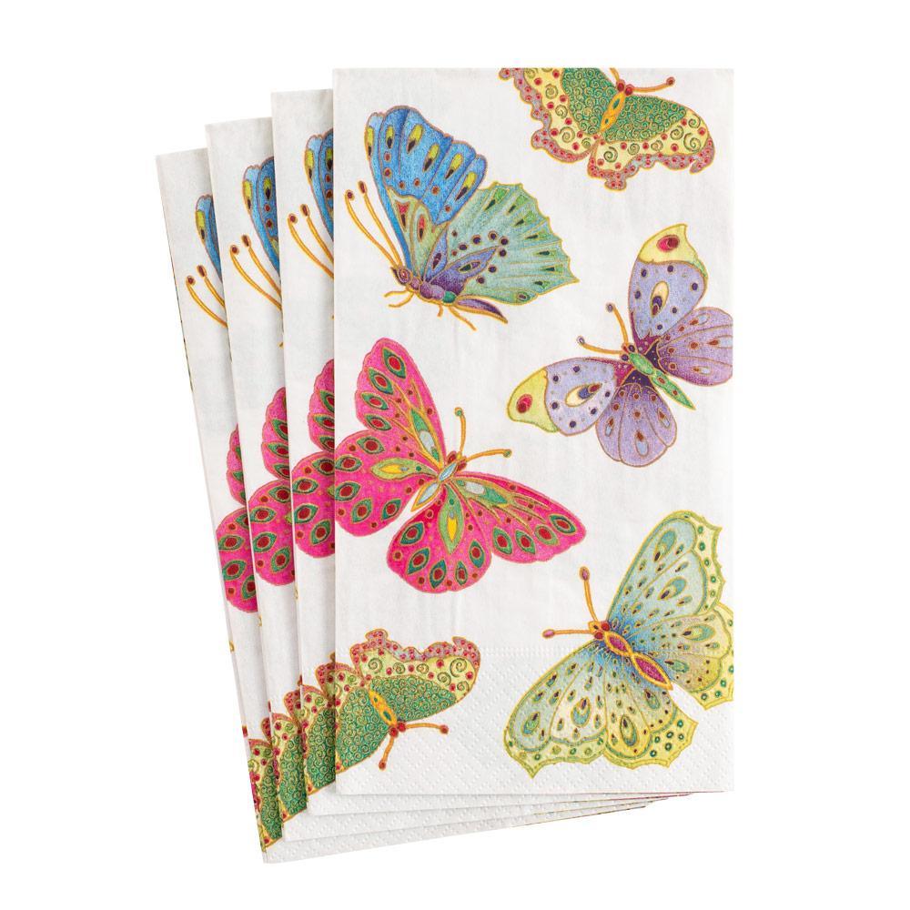Caspari Jeweled Butterflies in Pearl Guest Napkins - Marcel’s Culinary Experience