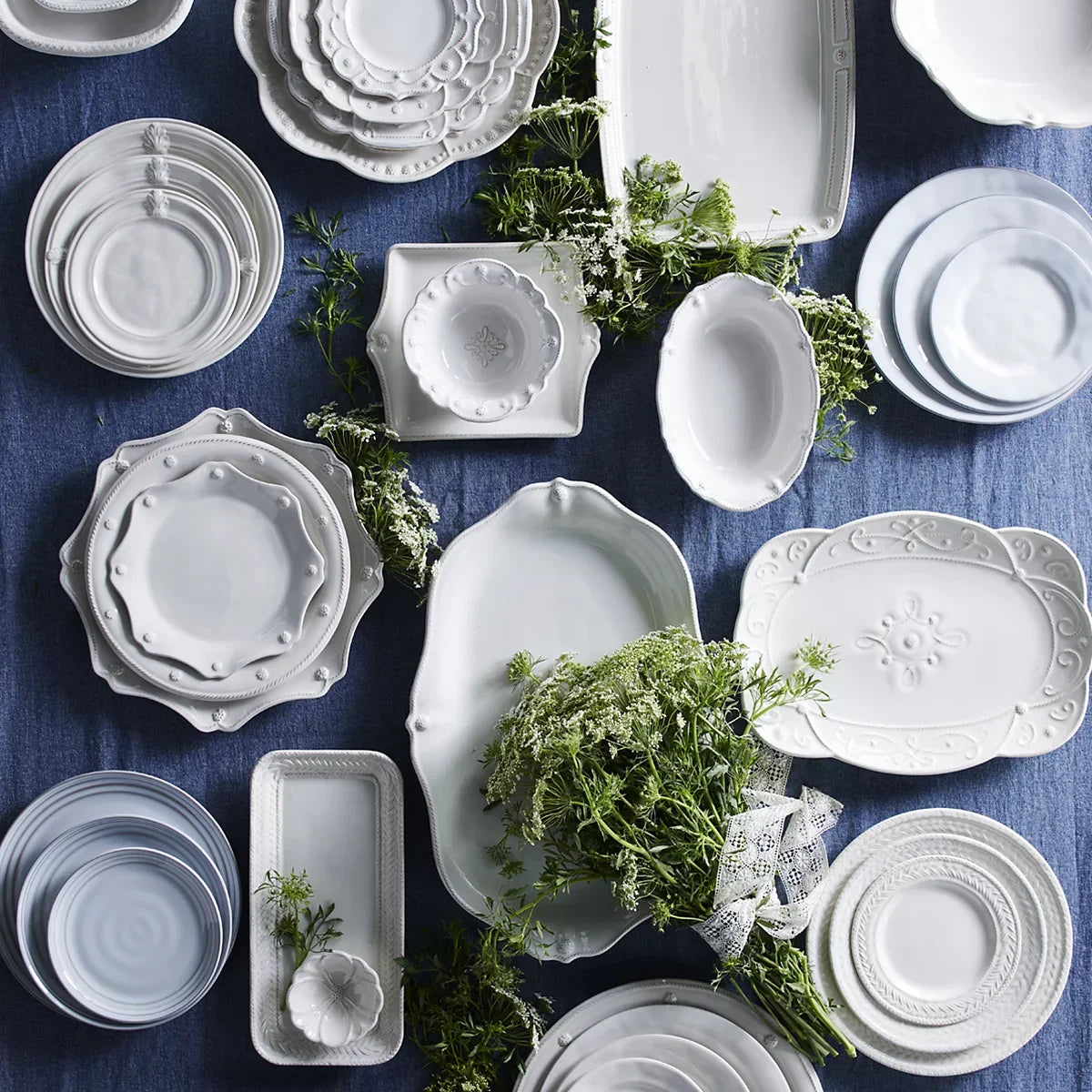 Juliska Jardins du Monde 15" Platter - Whitewash - Marcel’s Culinary Experience