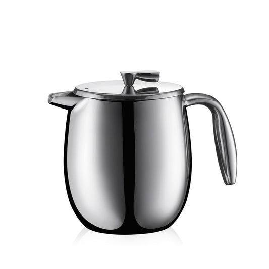 Bodum Columbia French Press Coffee Maker, 4 Cup / 17 oz | Double Wall Stainless Steel