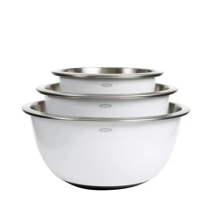OXO 3-Piece Stainless Steel Mixing Bowl Set - Marcel’s Culinary Experience