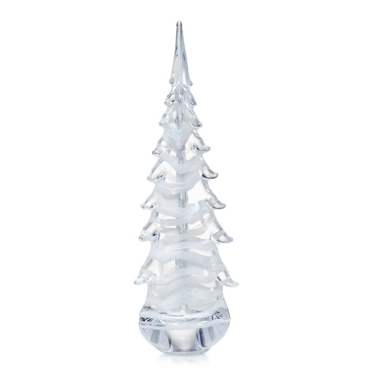 Simon Pearce Snowdrift Glass Evergreen, 18 in.