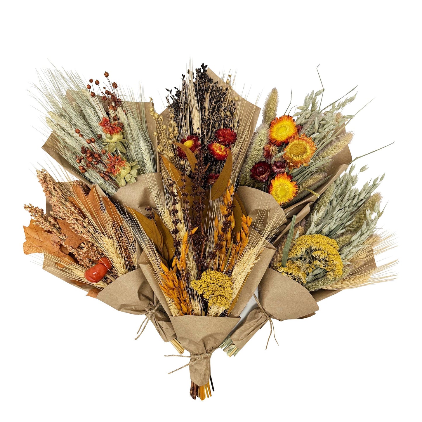 Petite Harvest 12" Bouquet: Strawflower Fields #186
