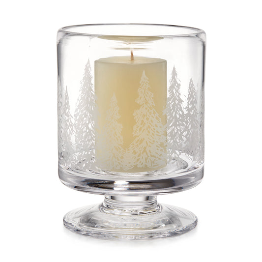 Simon Pearce Engraved Forest Nantucket Hurricane
