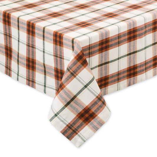 Autumn Picnic Plaid Tablecloth 60x84"