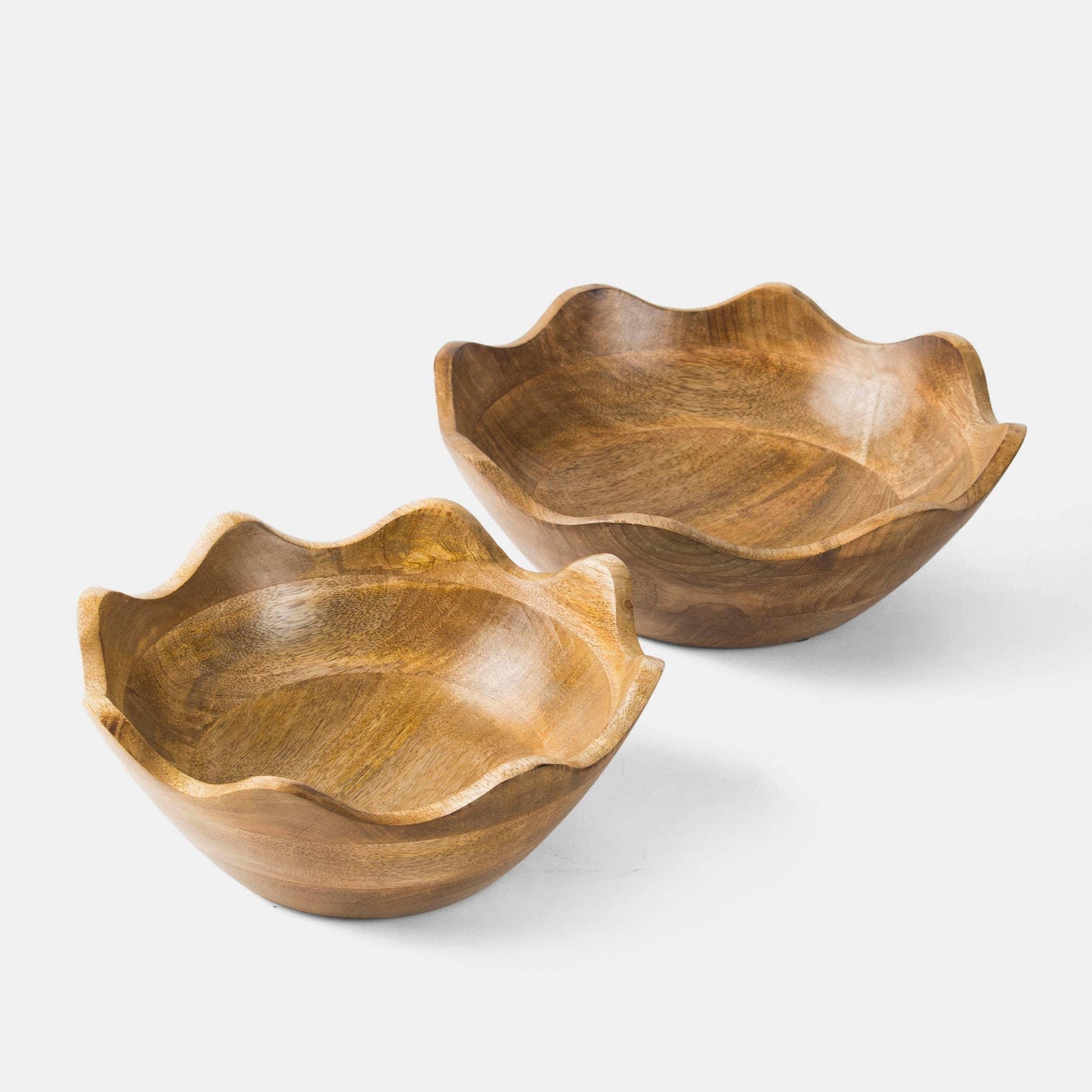 Scalloped Wooden Bowls - Marcel’s Culinary Experience