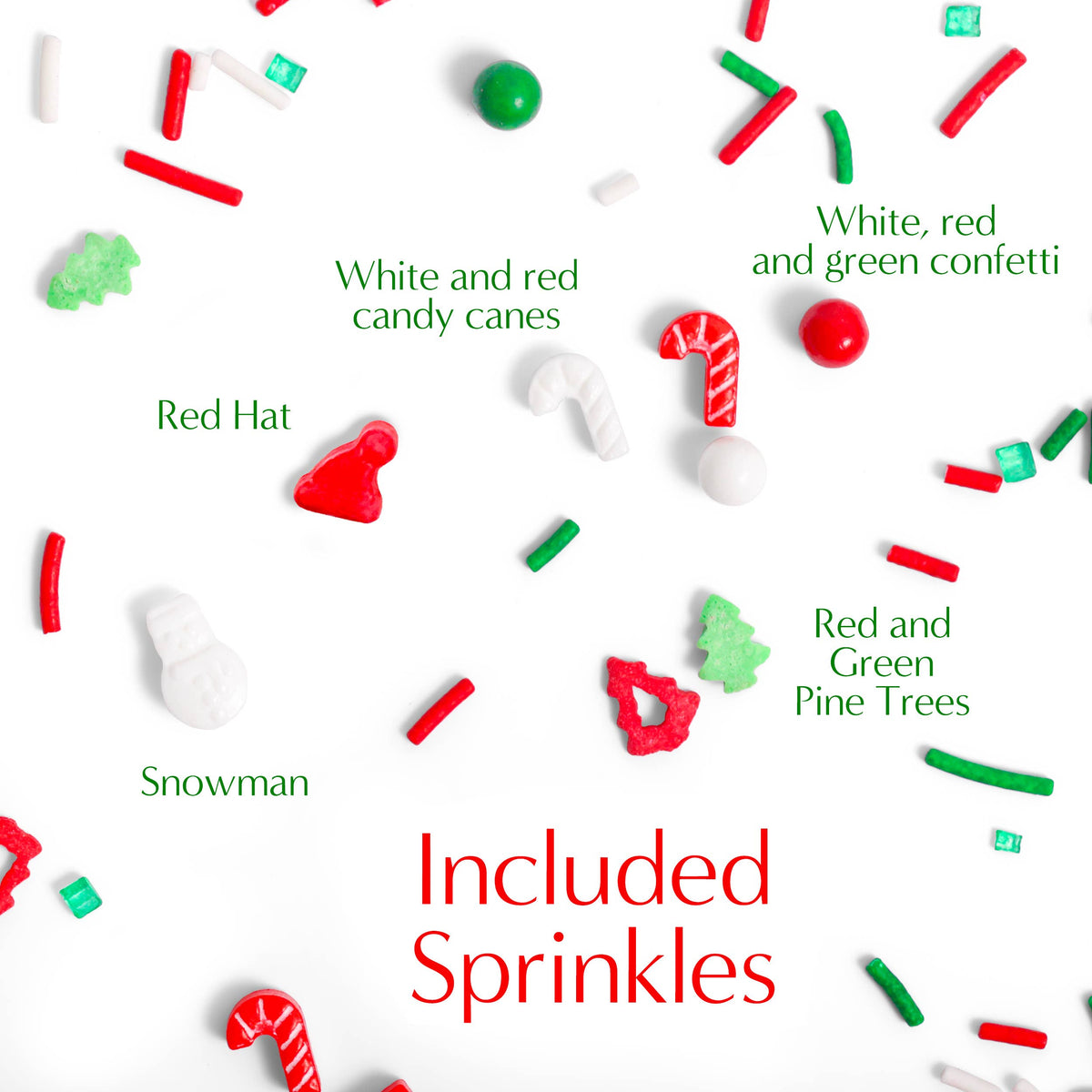 Sprinklemania Christmas Red Sprinkles, 3.5 oz Cube