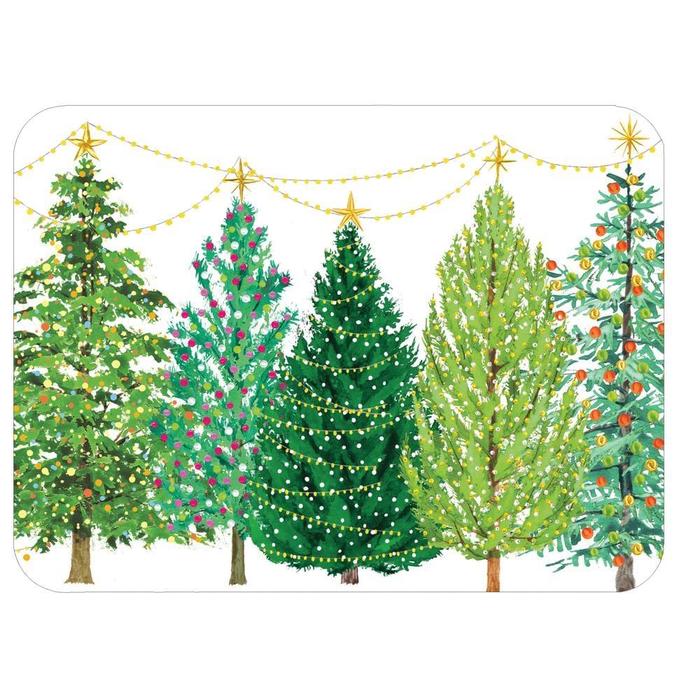 Christmas Trees with Lights Paper Placemat - Marcel’s Culinary Experience