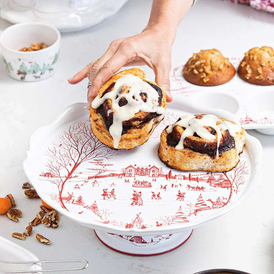 Juliska Country Estate Winter Frolic Cake Stand - Ruby