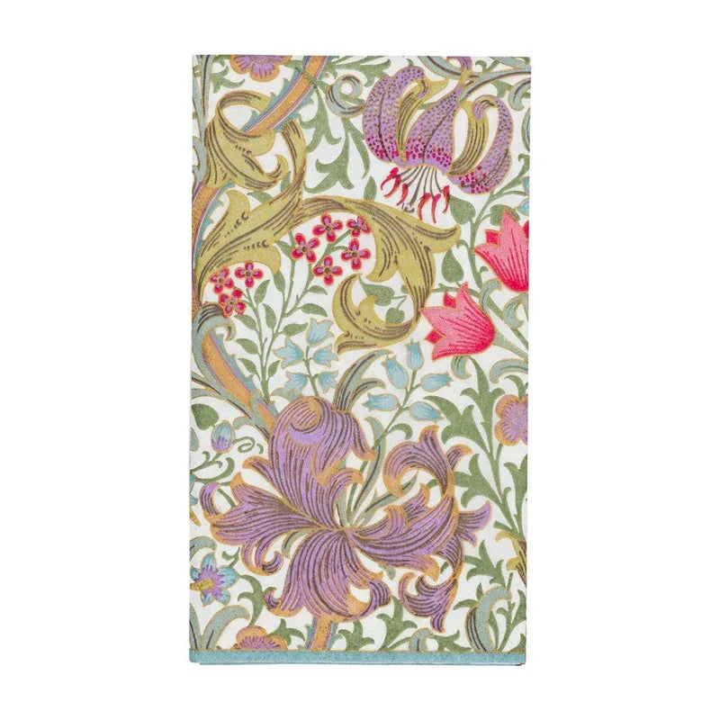Caspari Golden Lily-Ivory Guest Towel Napkins - 15 Per Package - Marcel’s Culinary Experience