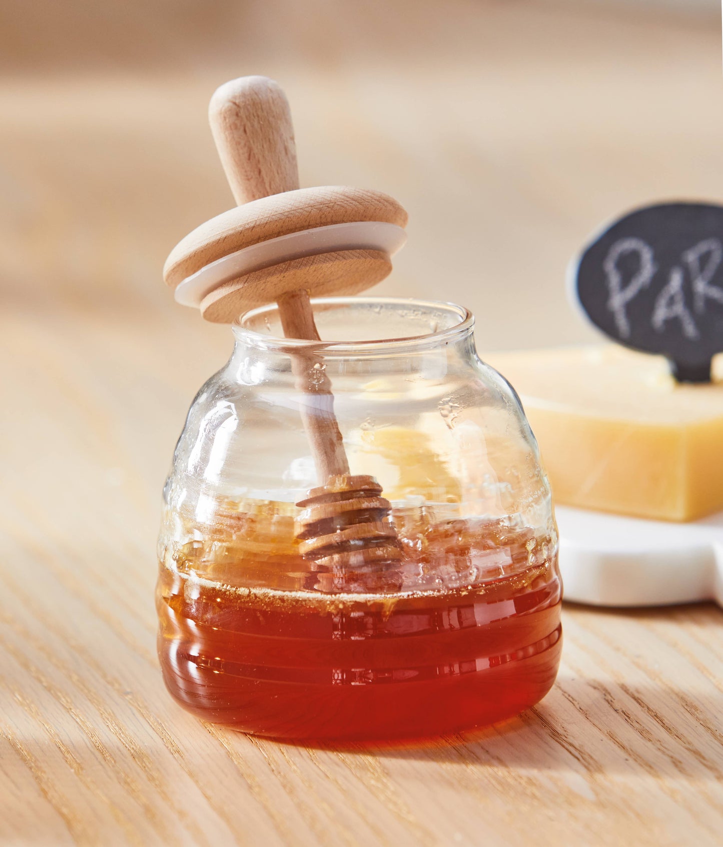 Honey Dipper Set Clear Glass Everyday