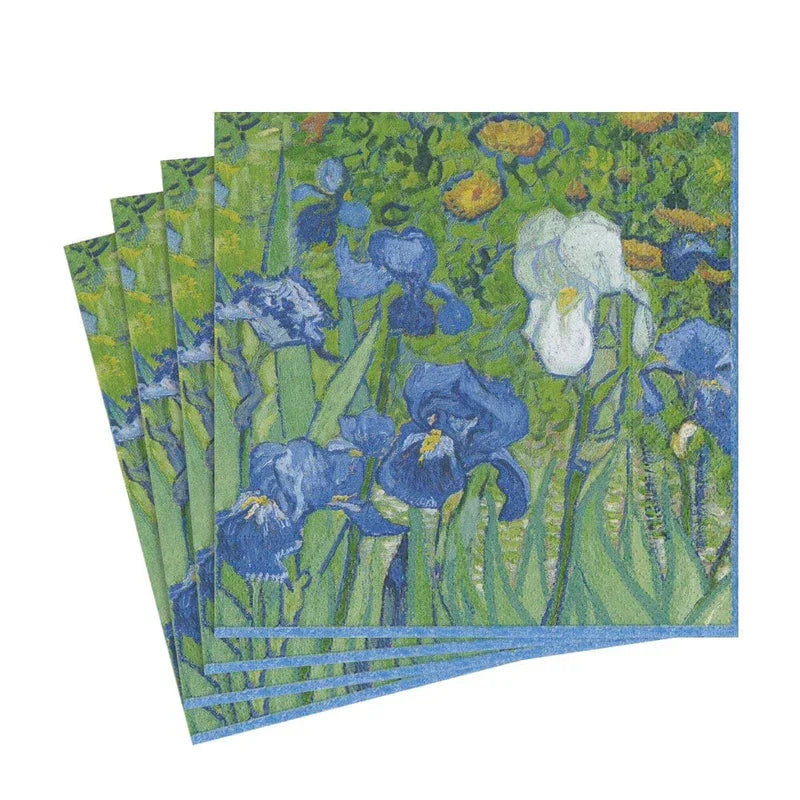 Caspari Van Gogh Irises Paper Luncheon Napkins - Marcel’s Culinary Experience