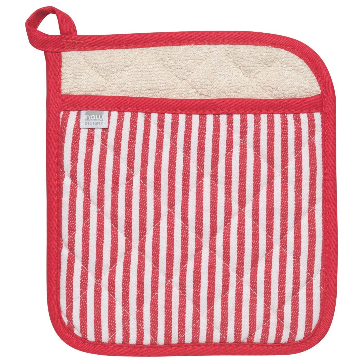 Superior Red Narrow Stripe Potholder - Marcel’s Culinary Experience
