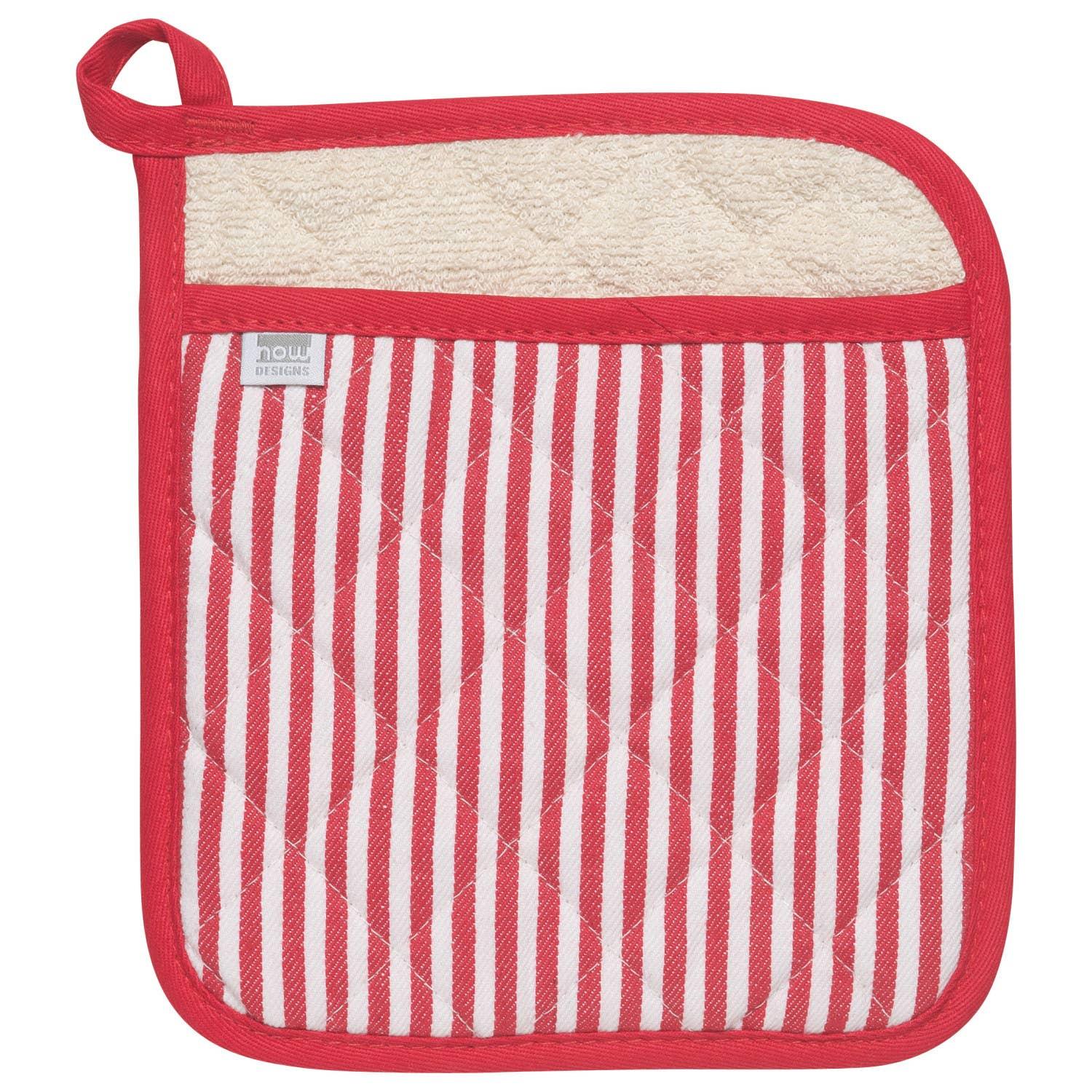 Superior Red Narrow Stripe Potholder - Marcel’s Culinary Experience