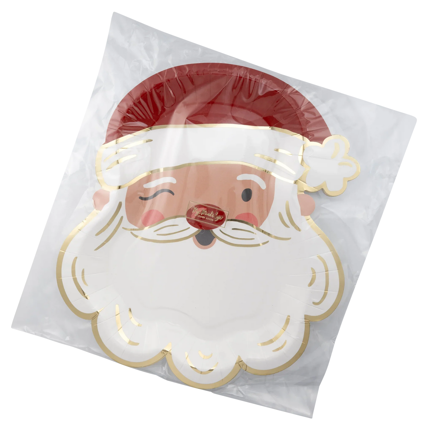 Santa Face Shaped Paper Plate - Marcel’s Culinary Experience